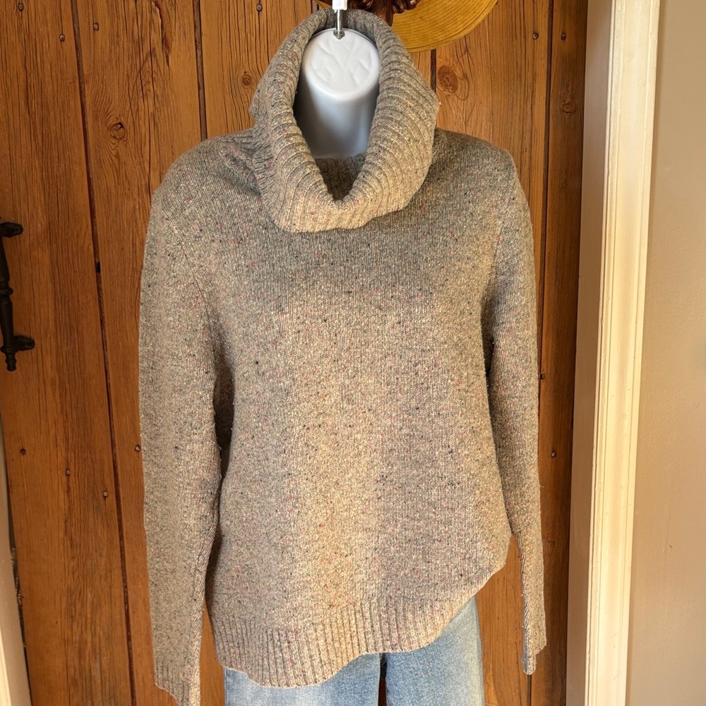 Vintage J.Crew Wool Cowl Neck Gray Women's Sweater